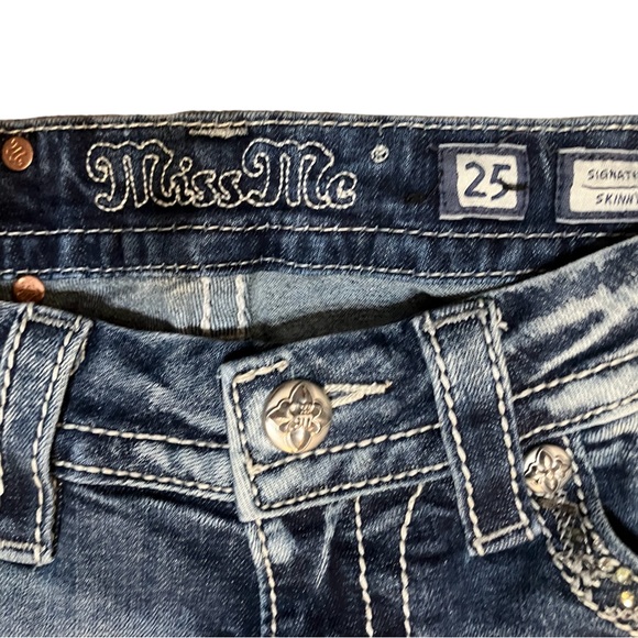 Miss Me Blue Skinny Jeans 25 - Picture 7 of 14